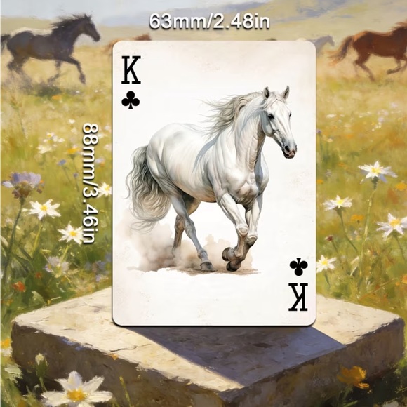 Horse Playing Cards Deck | Western Equestrian Theme | Blue Core Premium Cards - Picture 2 of 10